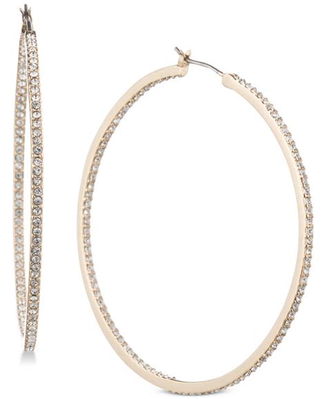 givenchy pave hoop earrings